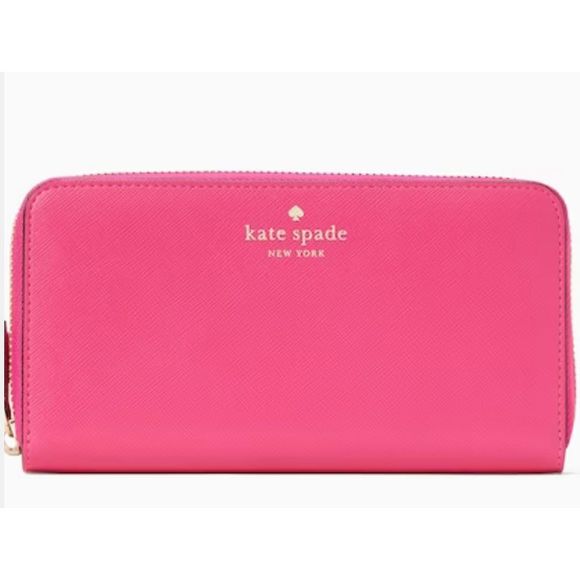 kate spade Handbags - NWT Kate Spade Large Dana Continental Wallet - Deep Hibiscus Pink